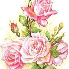 Оригинал схемы вышивки «нежные розы» (№148623)
