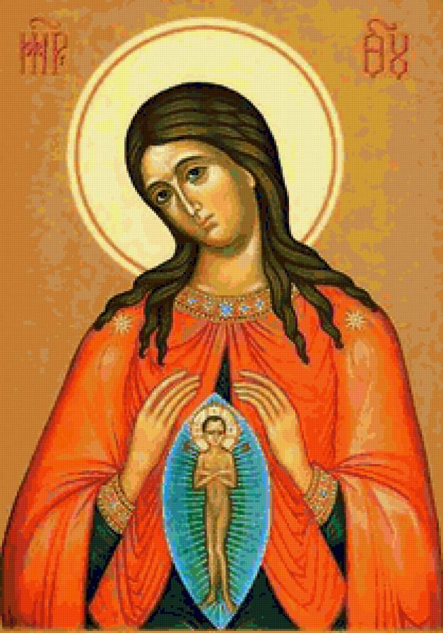 Серия "Иконы "Пресвятая Богородица, в родах помошница" - православные иконы, религия, святые, иконы - предпросмотр