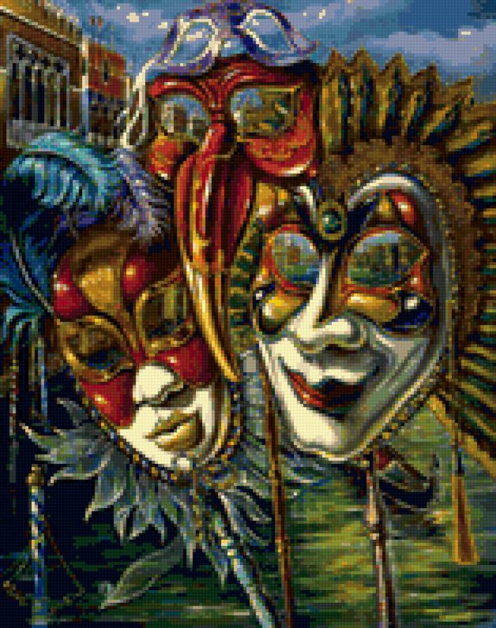 Маски Венеция - карнавал, маски, венеция - предпросмотр