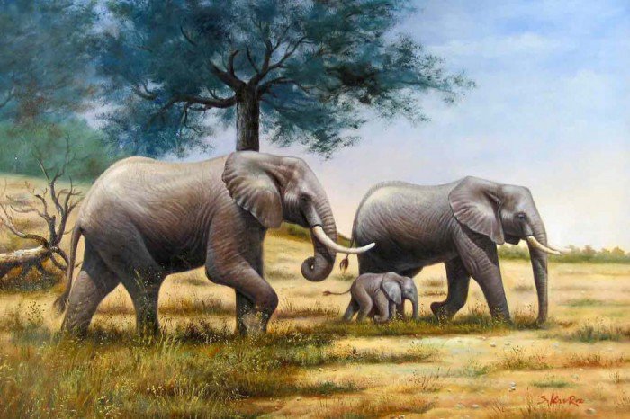 Слоны - африка, животные, слоны, природа - оригинал