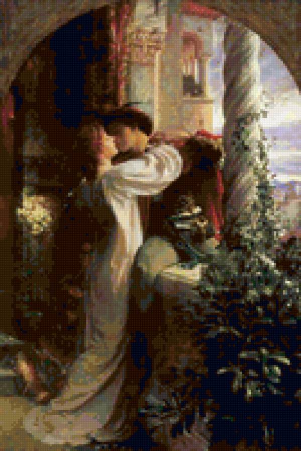 Ромео и Джульета - свидание, любовь, мужчина, средневеков, романтика, женщина, пара - предпросмотр