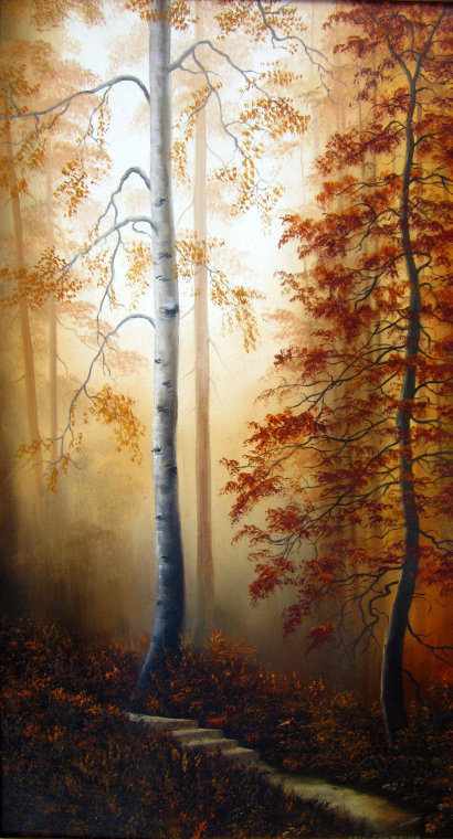 Березки - лес, осень - оригинал
