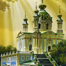 Оригинал схемы вышивки «Андреевская церковь» (№149334)