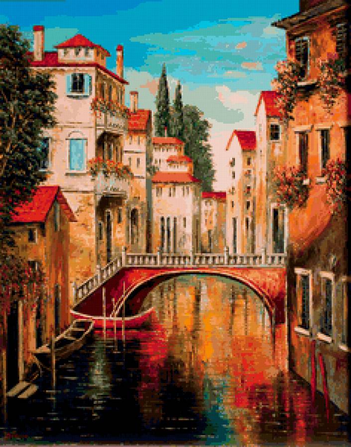 Венеция - дом, река, лодка - предпросмотр