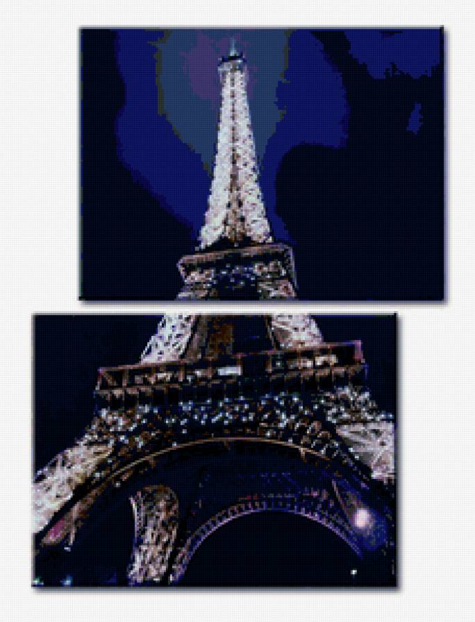 эйфелева башня - модульная картина - предпросмотр