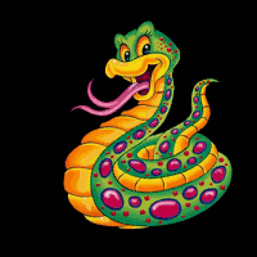 Новогодняя змейка - змея, новый год - предпросмотр