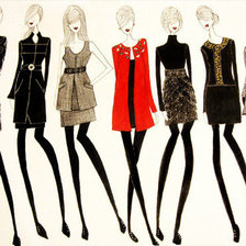 Схема вышивки «Платья»