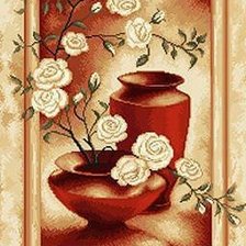 Оригинал схемы вышивки «Розы в вазе (винтаж)» (№151573)