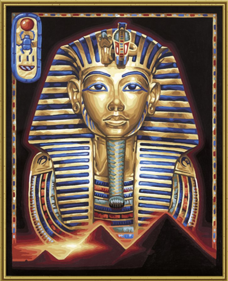 Маска Тутанхамона-2 - маска, фараон, картина, восток, египет - оригинал