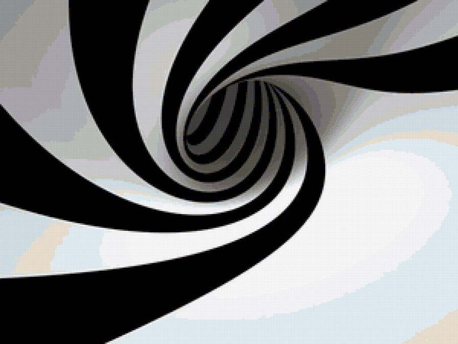 Серия "Черно-Белое" Спираль - черно-белая картинка, спираль - предпросмотр