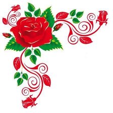 Оригинал схемы вышивки «Розы для скатерти. Уголок» (№153338)