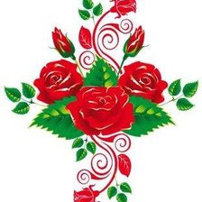 Оригинал схемы вышивки «Розы для скатерти. Середина» (№153339)