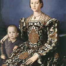 Схема вышивки «Бронзино Анжело.Элеонора Толедская с сыном Джованни ди Медичи.»