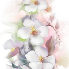 Оригинал схемы вышивки «Акварельные цветы» (№154489)