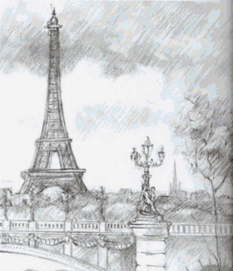 Серия "Париж" Эйфелева башня - Графика - графика, франция, эйфелева башня, париж - предпросмотр