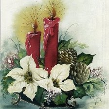 Оригинал схемы вышивки «рождественская свеча» (№156201)