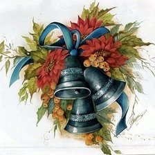 Оригинал схемы вышивки «колокола и цветы» (№156257)