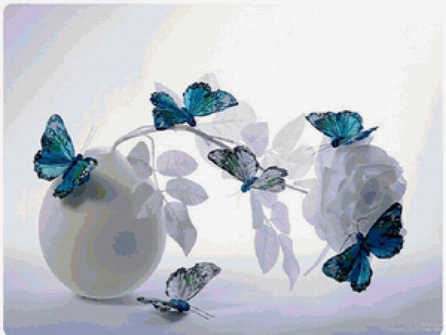 Бабочки - нежность, цветы, бабочки - предпросмотр