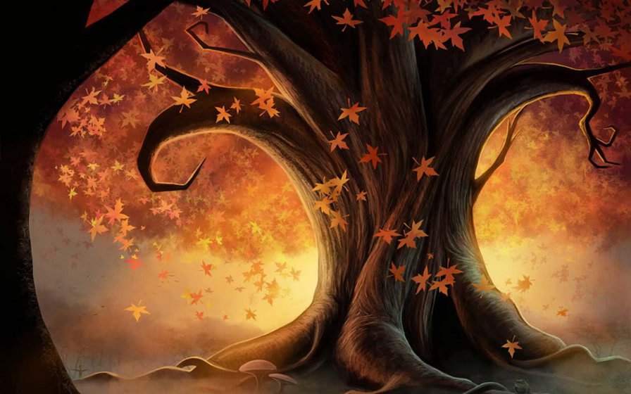 Дерево - осень, природа, дерево - оригинал
