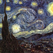 Оригинал схемы вышивки «Ван Гог.Звездная ночь..jpg» (№158607)