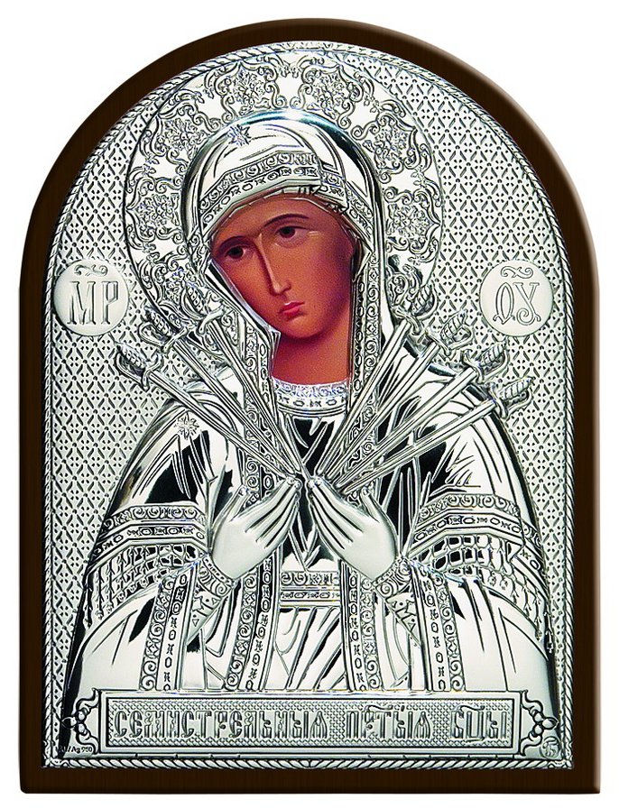 Серия "Иконы "Божьей Матери Семистрельная" - иконы, святые, религия, православные иконы - оригинал