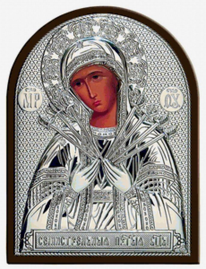 Серия "Иконы "Божьей Матери Семистрельная" - православные иконы, иконы, религия, святые - предпросмотр