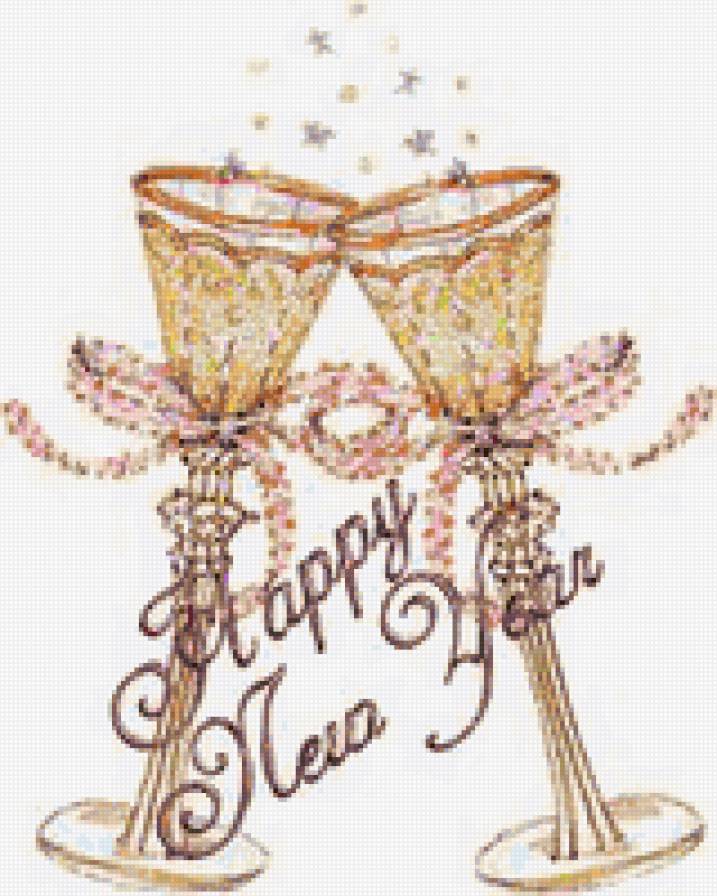 happy new year! - champagne, new year - предпросмотр