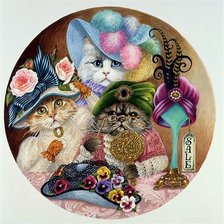 Оригинал схемы вышивки «Модные коты» (№160889)