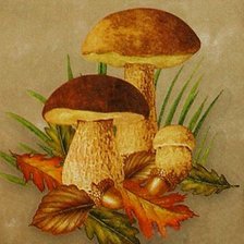 Оригинал схемы вышивки «грибочки» (№161697)