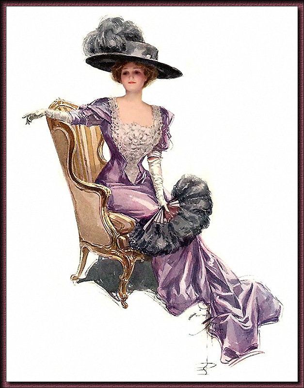 Девушка Фишера - дама, мода, модерн, художник, шляпка, фишер, ретро, девушка - оригинал