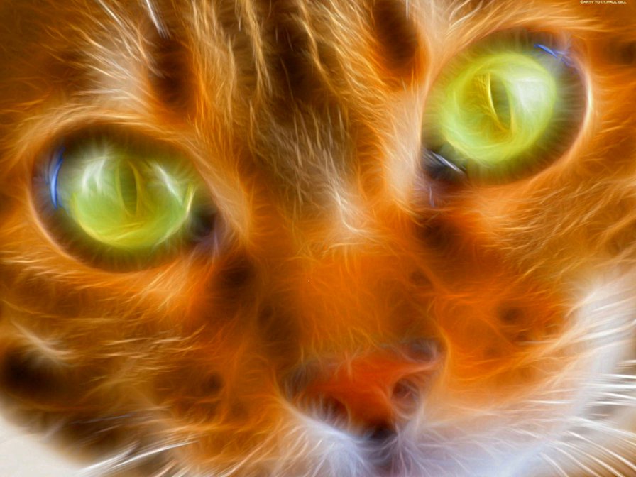 Рыжий кот с зелеными глазами.. - мордочка наглая, глаза зеленые, рыжая. - оригинал