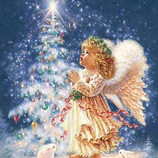 Оригинал схемы вышивки «Рождественский ангел» (№162055)