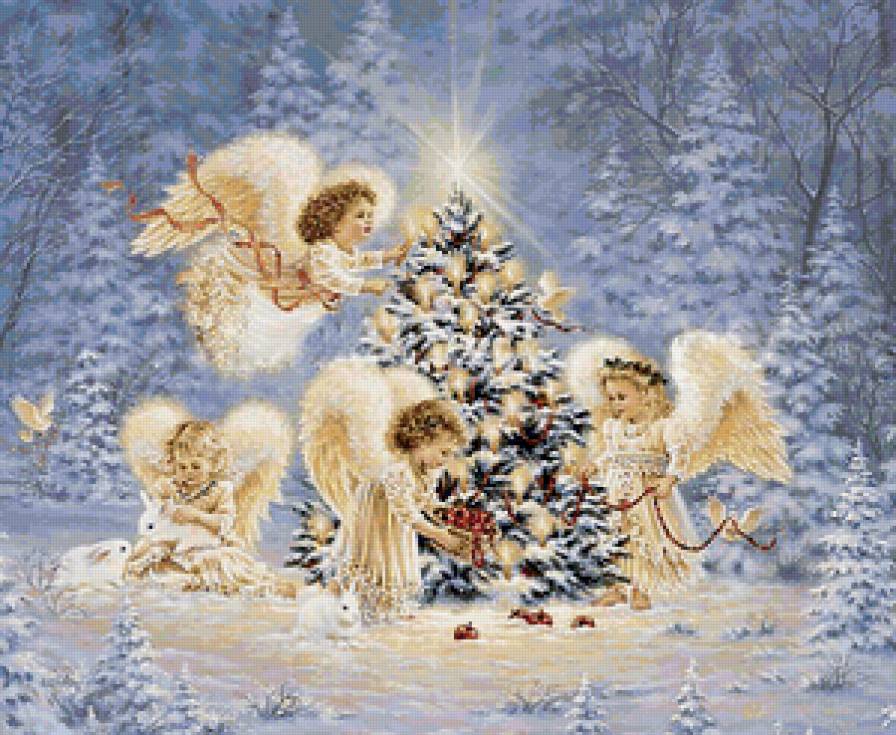 Рождественские ангелочки - ангел, рождество - предпросмотр