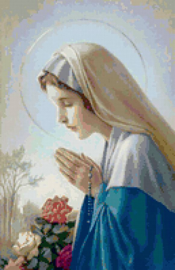 молитва Марии - икона, мария, молитва, розарий - предпросмотр