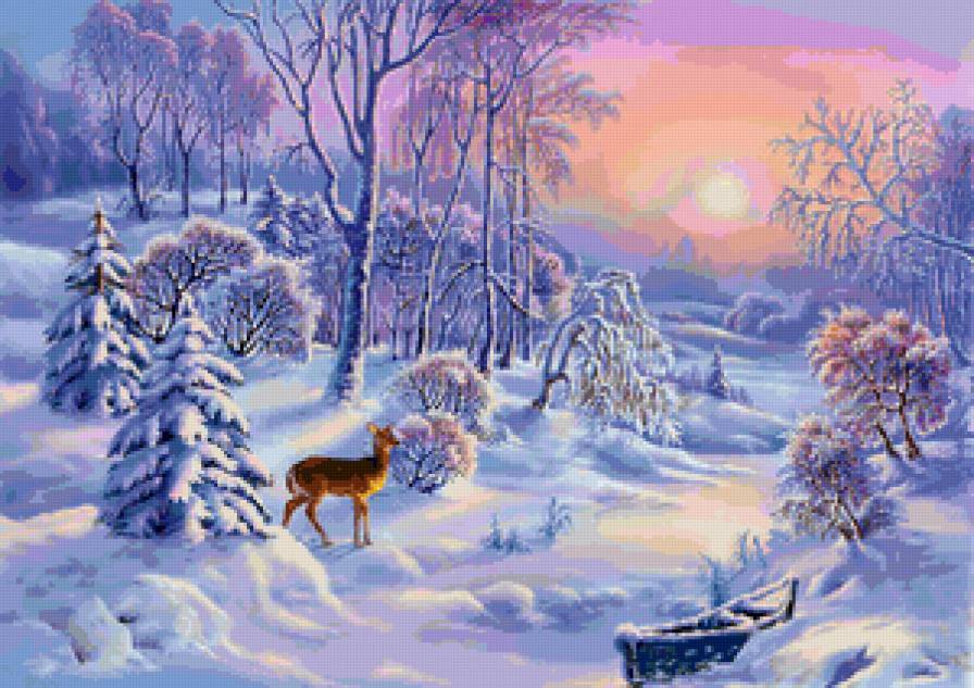 Зима - лес, снег, зима, красота - предпросмотр