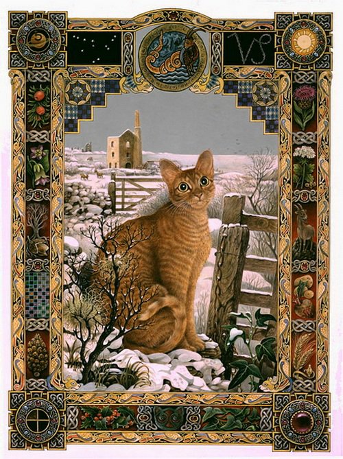 Кошачий гороскоп. Козерог - живопись, анималисты, гороскоп, кошки, лесли энн эвери, картина - оригинал