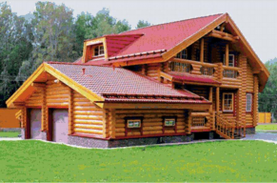 №163495 - деревянный, дом, домик, особняк, коттедж, терем, изба - предпросмотр