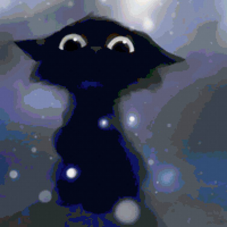 Картинка из сери "BLACK  KAT" (болш) На подушку. - животные, юмор, черный, кот, кошка, подушка - предпросмотр