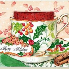 Оригинал схемы вышивки «Рождественский чай» (№164717)