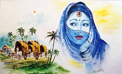 Индианка - пейзаж, сари, женщины мира, культура, женщина, индия, индианка - оригинал
