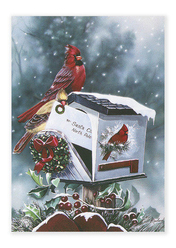 №165055 - письмо, птицы, зима, снег - оригинал