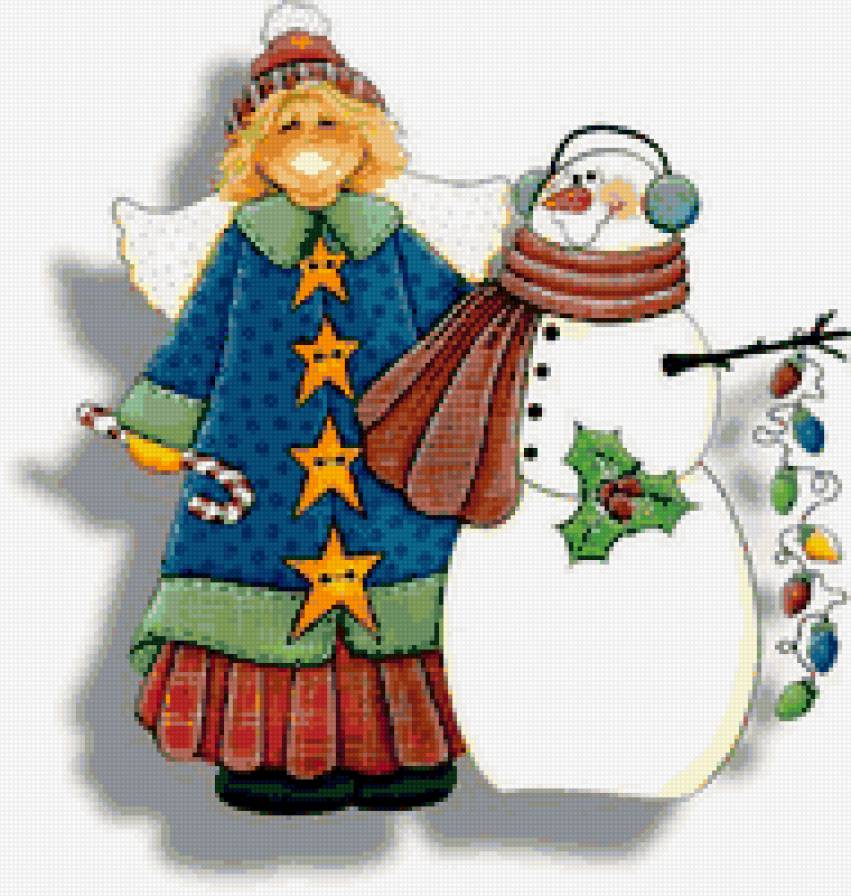 Снеговик 9 - зима, снеговик, новый год - предпросмотр