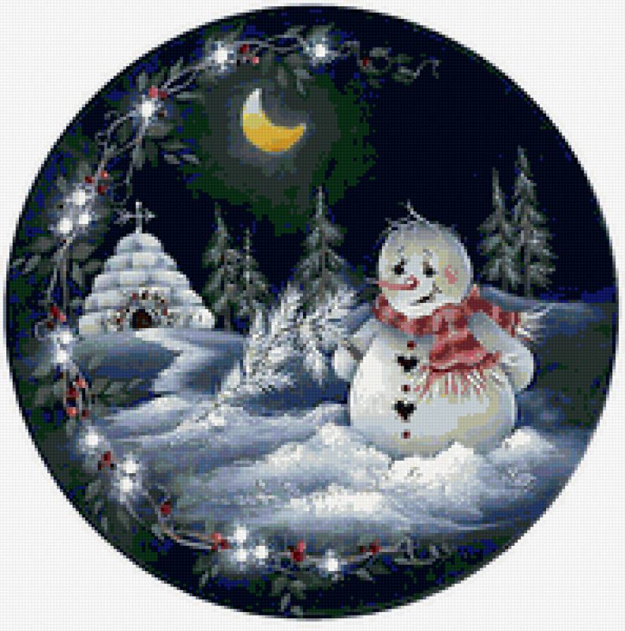 Снеговик 14 - снеговик, зима, новый год - предпросмотр