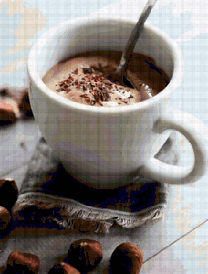 Серия "Кухня" Горячий шоколад с орехами - кухня, горячий шоколад, кофе, орехи - предпросмотр