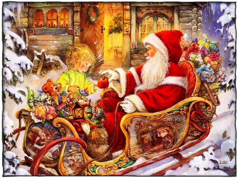 Добрый Дедушка Мороз - дед мороз, санта-клаус, сказка, рождество, новый год, ребенок - оригинал