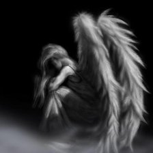 Схема вышивки «Девушка-ангел»