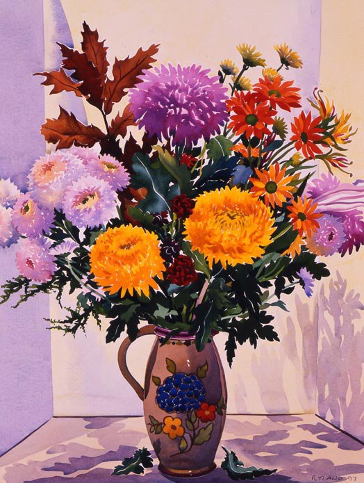 Серия "Букет" - хризантемы, букет, цветы - оригинал