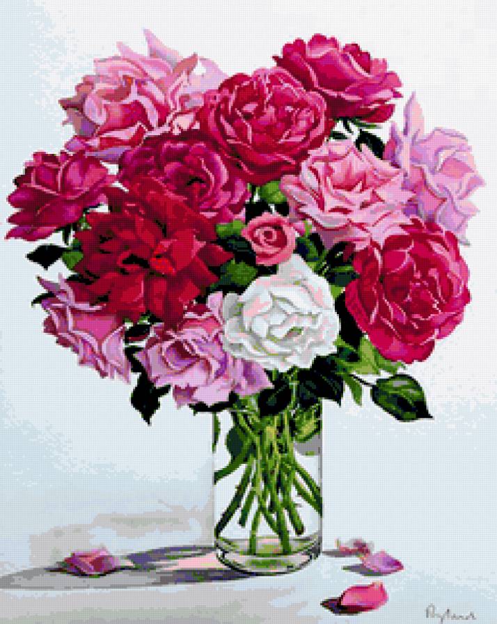 Серия "Букет" - розы, букет, цветы - предпросмотр