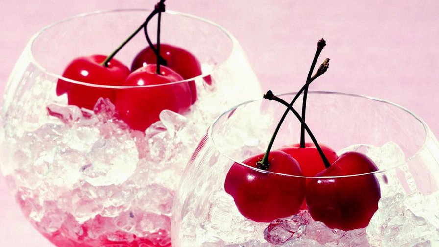 Ice Red Cherry - снег, фрукты - оригинал