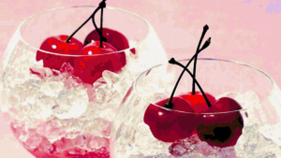 Ice Red Cherry - фрукты, снег - предпросмотр